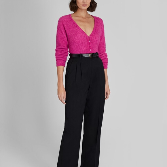 Reversible Alpaca Blend V-Neck Cardigan -New WithTags - NEVER WORN - Hot Pink - Picture 5 of 6